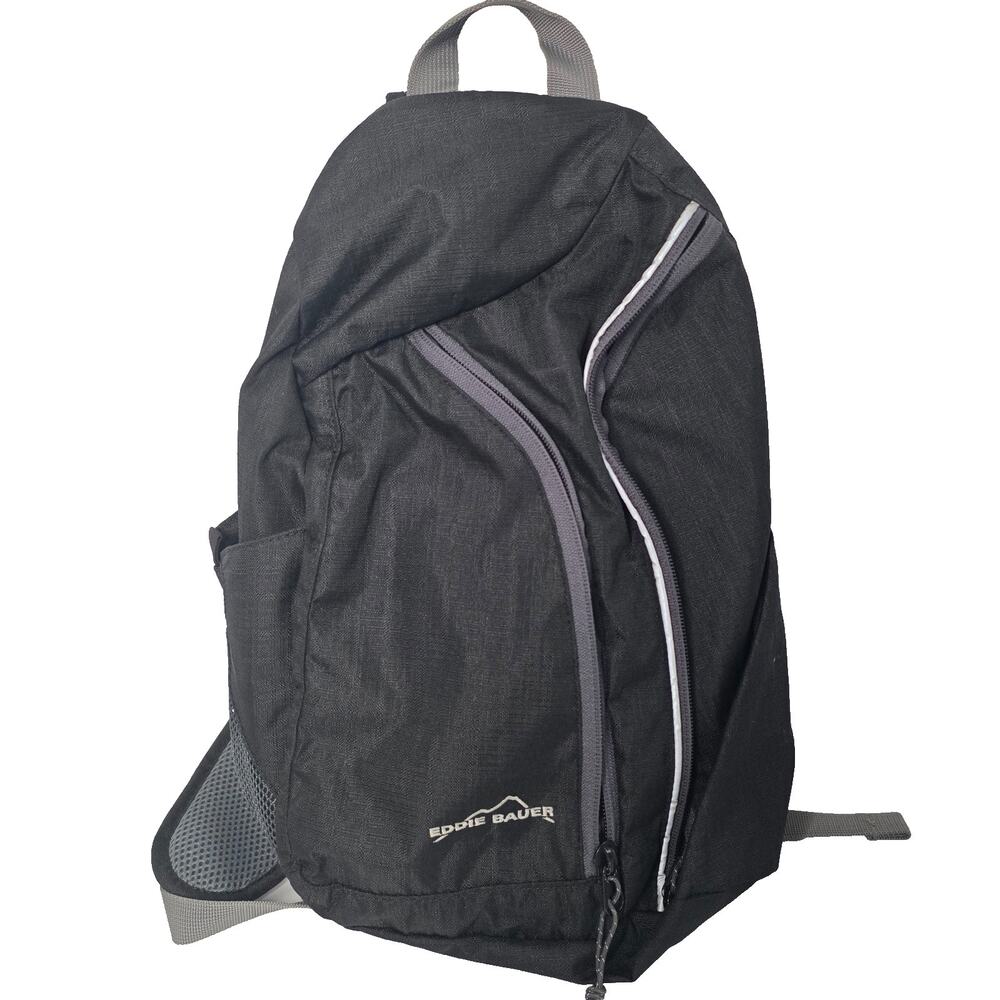 Eddie Bauer Black Sling Crossbody Backpack Daypack Hiking Travel School Bag